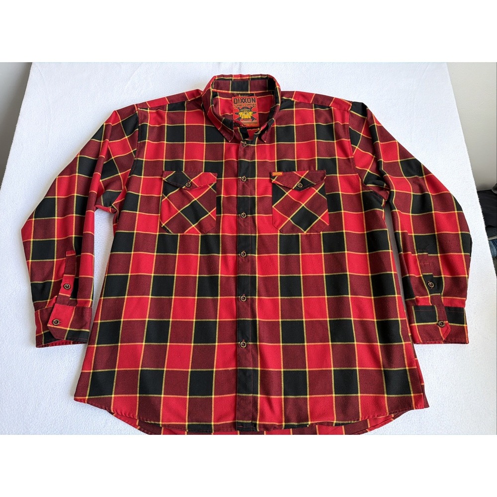 Dixxon Flannel Company Shirt The Leatherneck Mens 4XL Red Plaid Long Sleeve